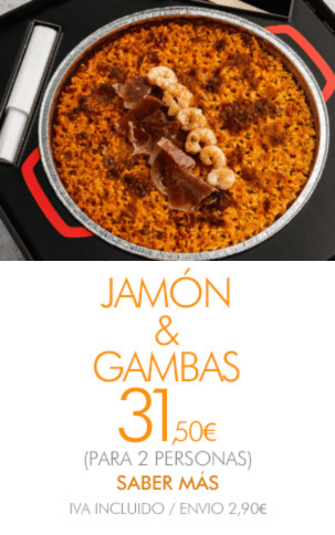 ARROZ CON JAMÓN Y GAMBAS