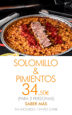 ARROZ CON SOLOMILLO Y PIMIENTOS