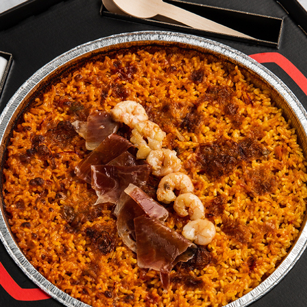 ARROZ CON JAMÓN Y GAMBAS